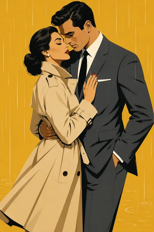 Retro Minimalist Couple Vectors