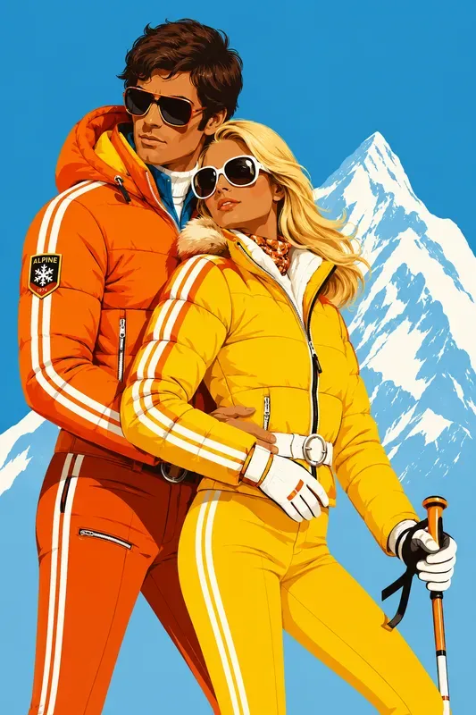 Retro Minimalist Couple Vectors
