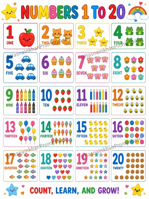 Preschool Educational Learning Posters
