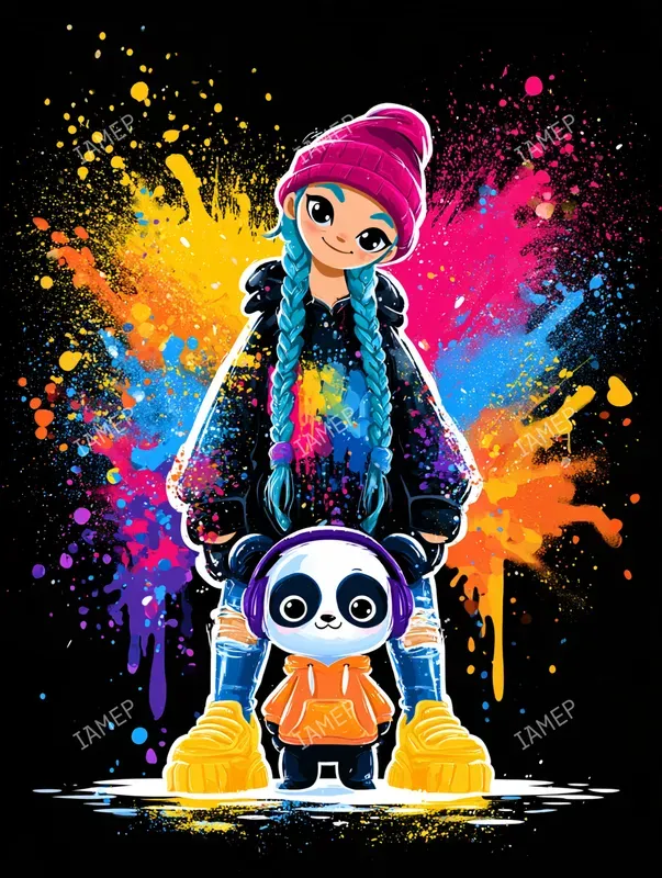 Kawaii Rainbow Graffiti Characters