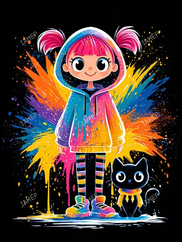 Kawaii Rainbow Graffiti Characters