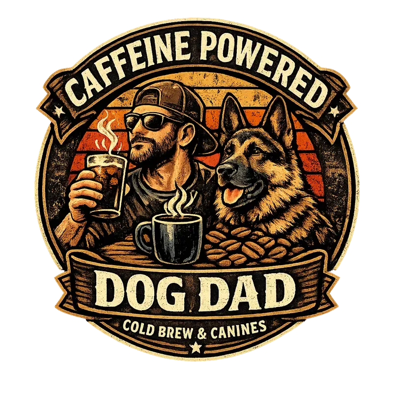 Vintage Grunge Dog Dad Coffee Roasters
