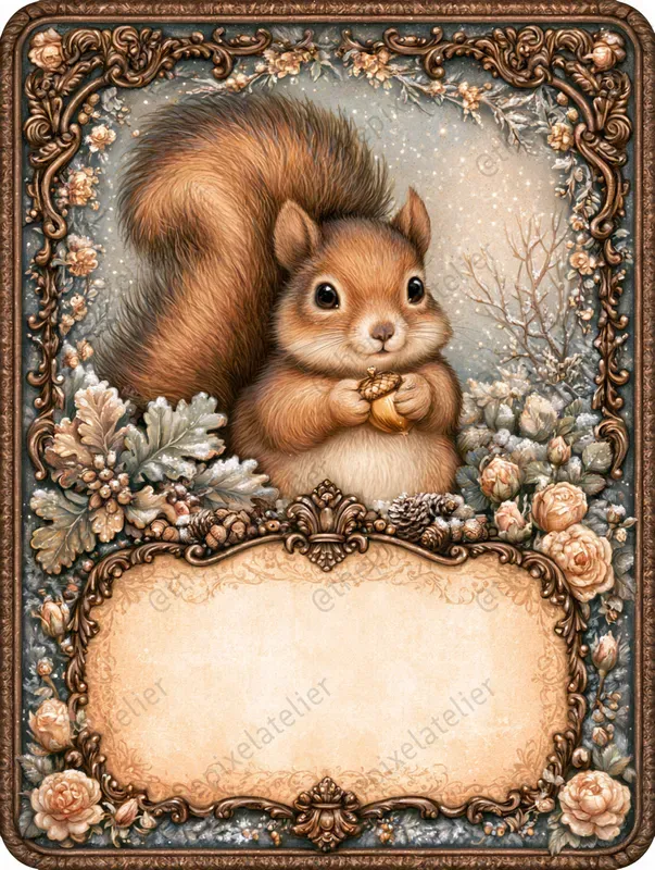 Vintage Enchanted Winter Bookplates