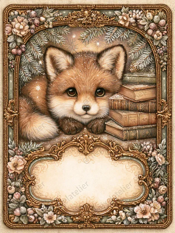 Vintage Enchanted Winter Bookplates