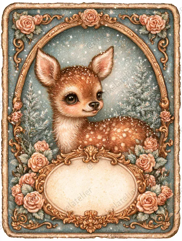 Vintage Enchanted Winter Bookplates