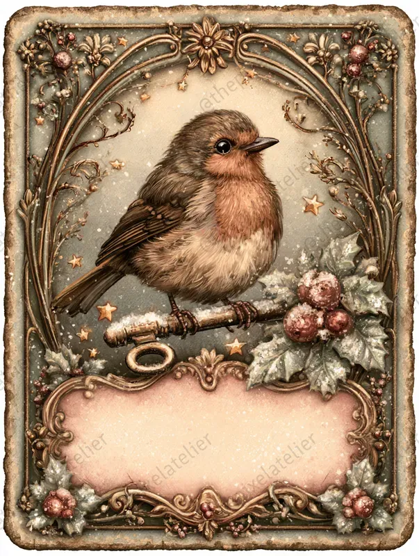 Vintage Enchanted Winter Bookplates