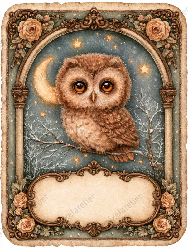 Vintage Enchanted Winter Bookplates