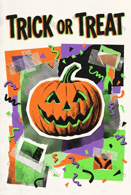 90s Retrogrunge Halloween Posters