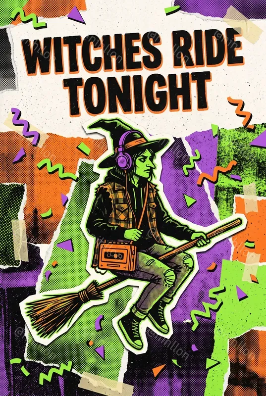 90s Retrogrunge Halloween Posters