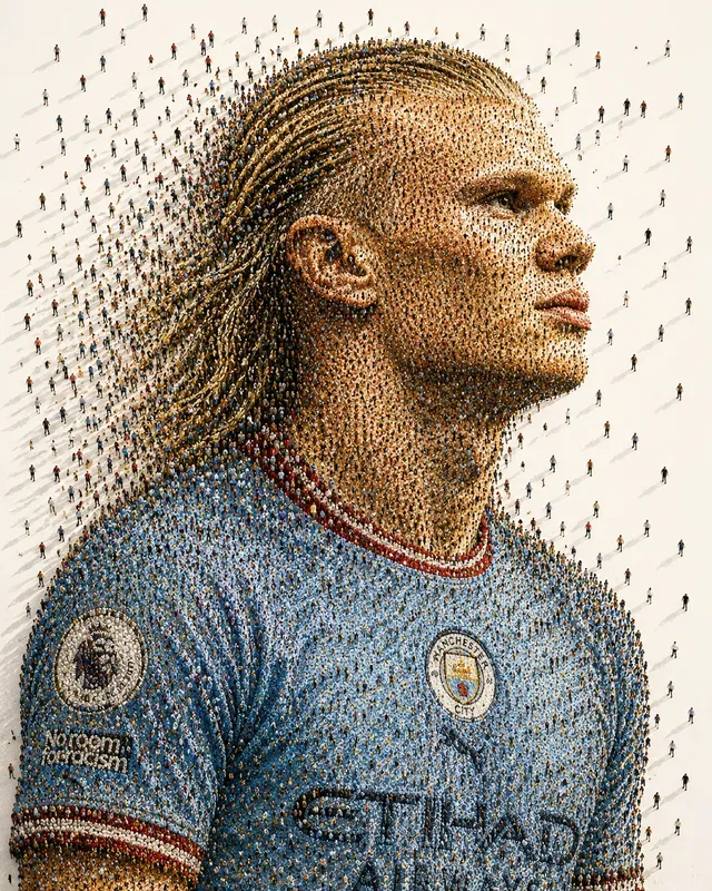 Human Mosaic Portrait Art