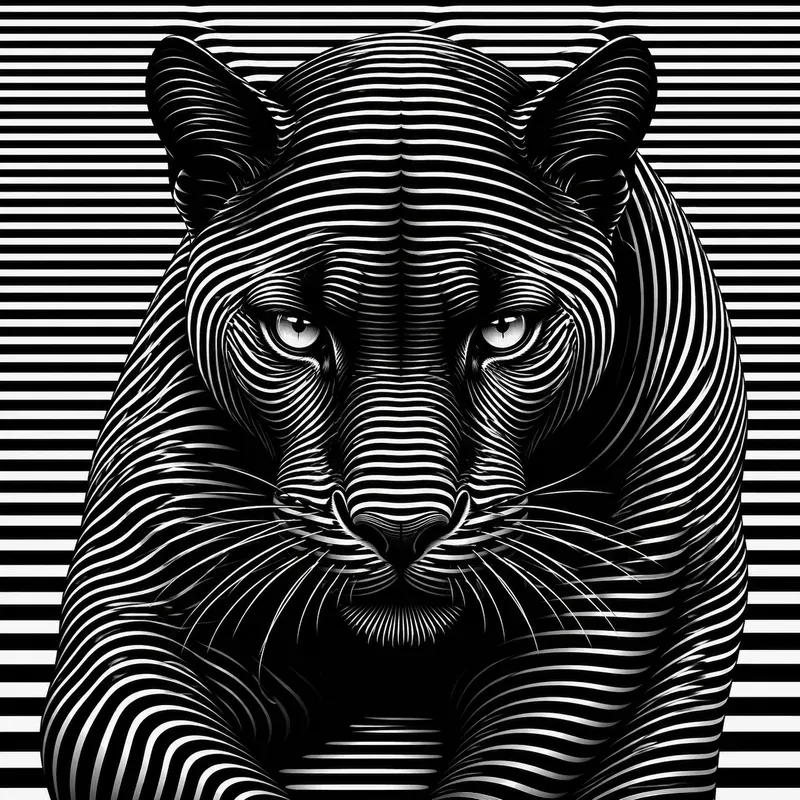 Hypnotic Stripe Illusion Art