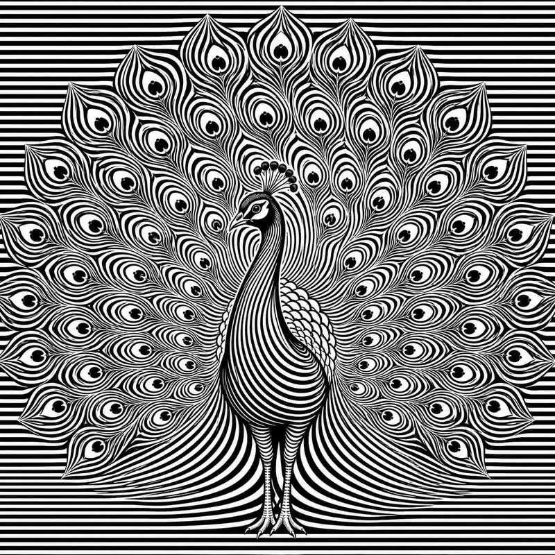 Hypnotic Stripe Illusion Art