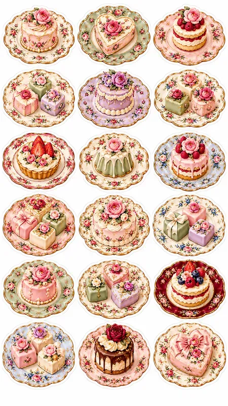 Royal Garden Pajama Party Sticker Sheets