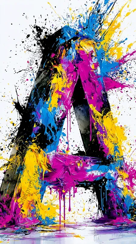 Abstract 3D Exploding Typographies
