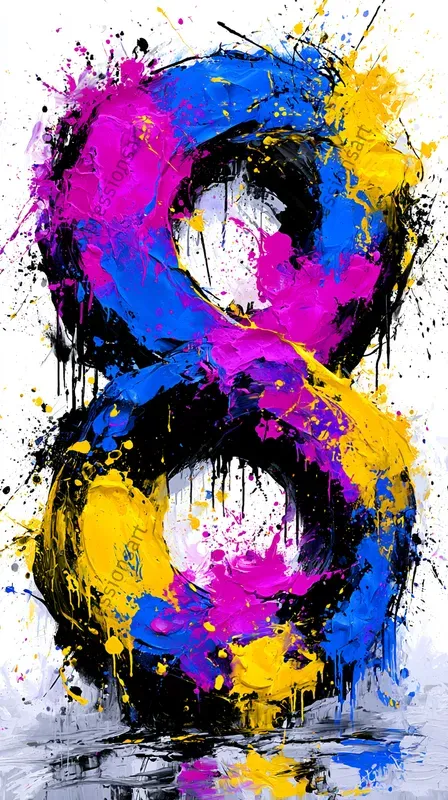 Abstract 3D Exploding Typographies