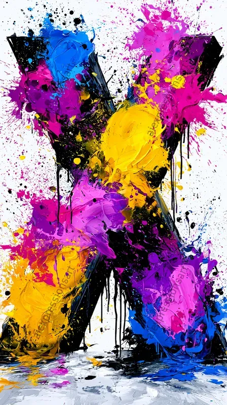 Abstract 3D Exploding Typographies