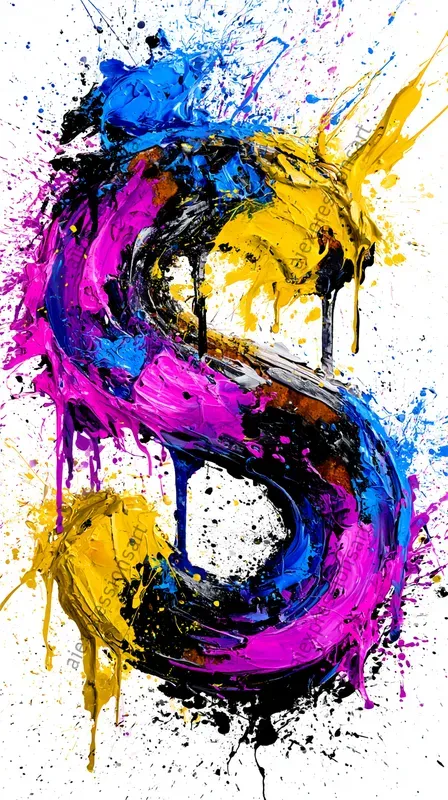 Abstract 3D Exploding Typographies