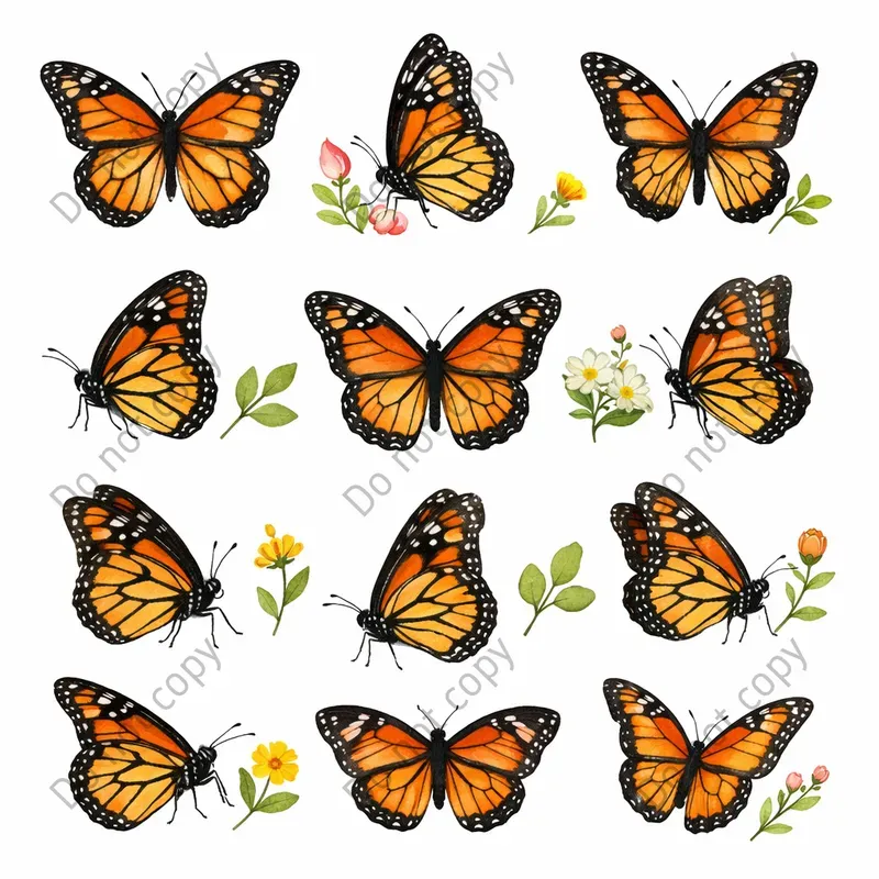 Watercolor Butterfly Insect Clipart