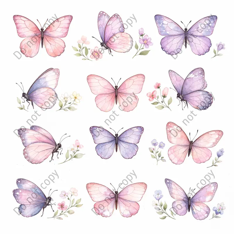 Watercolor Butterfly Insect Clipart