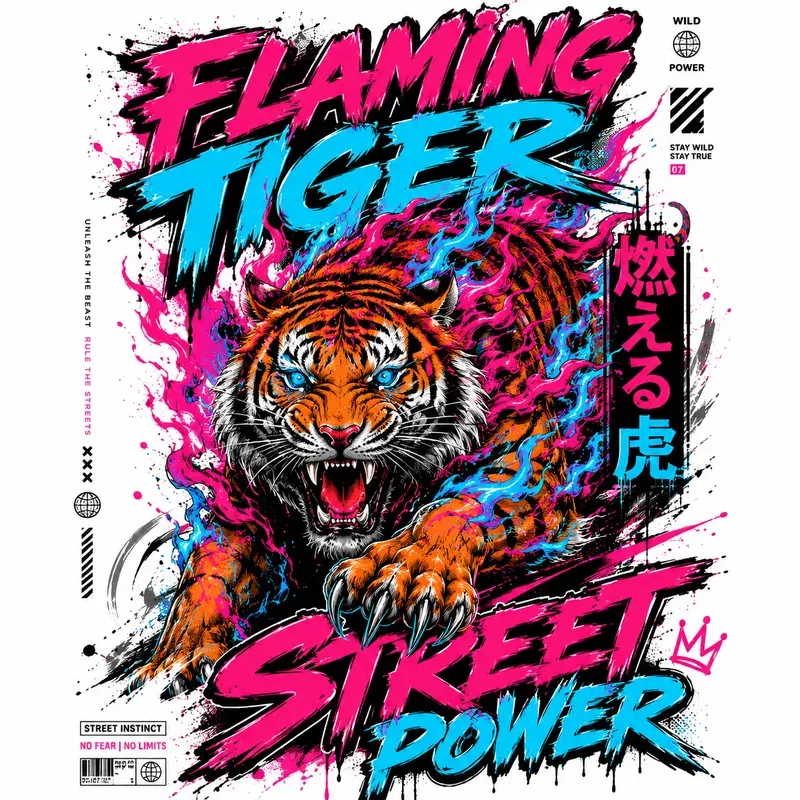 Neon Streetwear Tee Designs