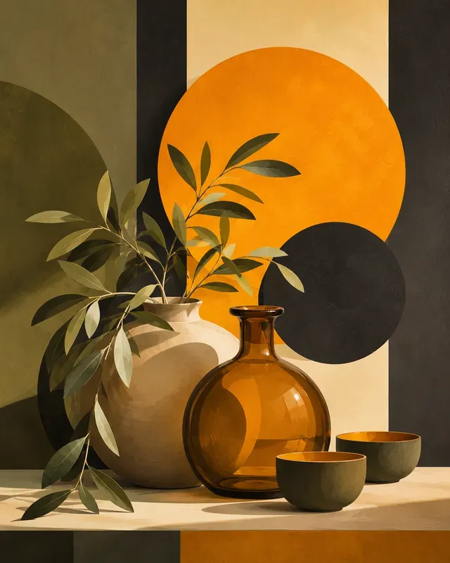 Geometric Deco Still Lifes