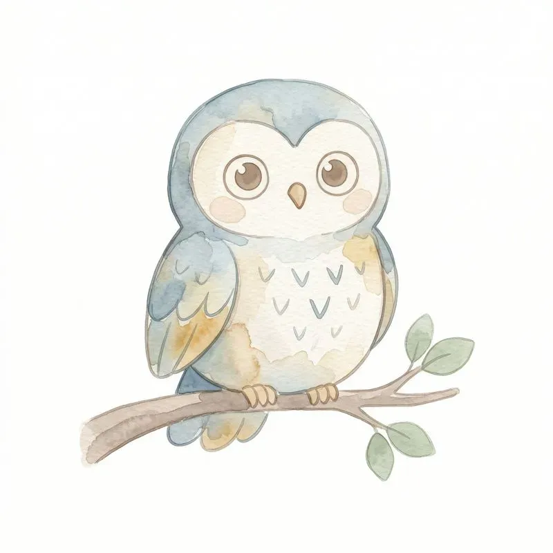 Cute Kids Watercolor Sticker Jsons