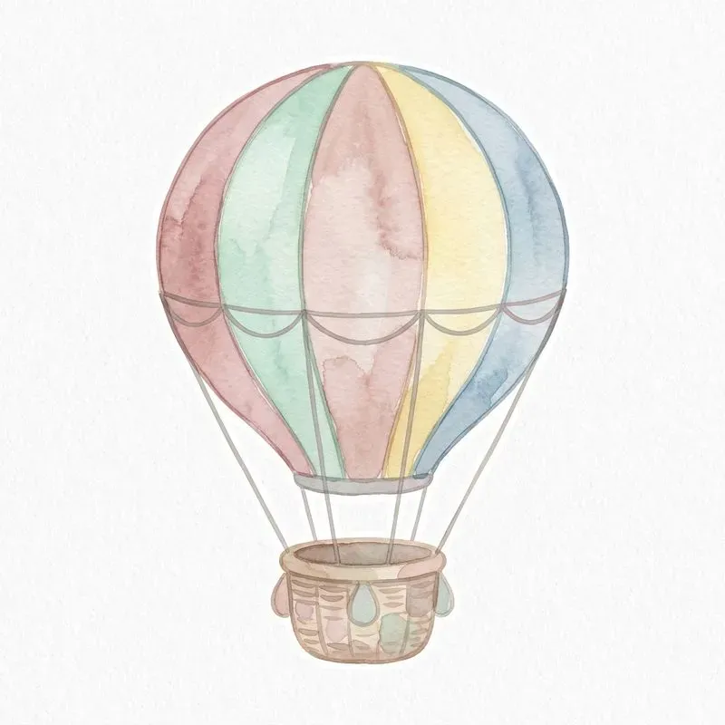 Cute Kids Watercolor Sticker Jsons