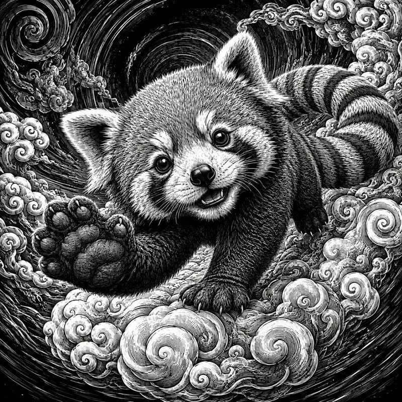 Dynamic Monochrome Animal Art