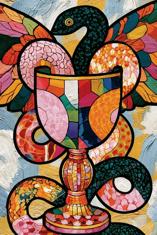 Colorful Stained Glass Style Paintings
