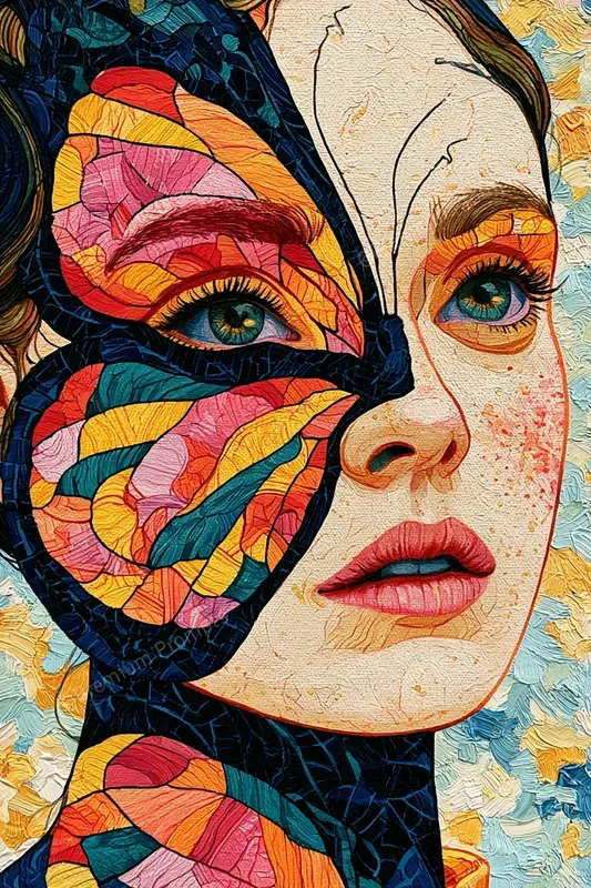 Colorful Stained Glass Style Paintings