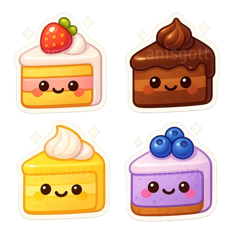 Adorable Kawaii Food Stickers
