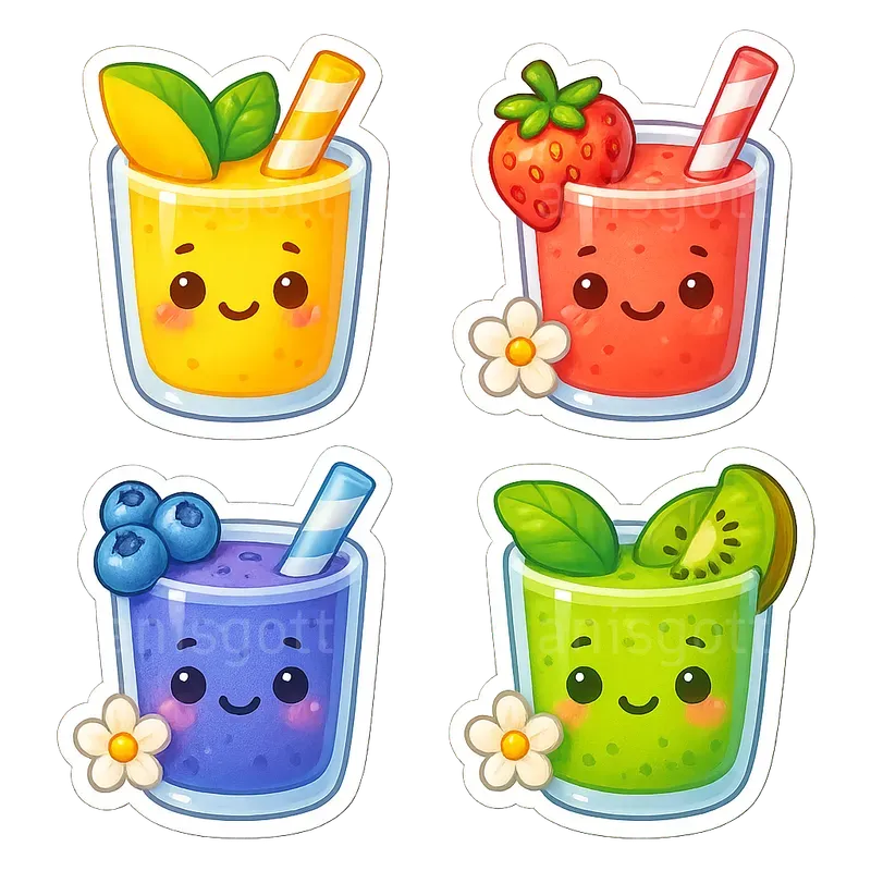 Adorable Kawaii Food Stickers