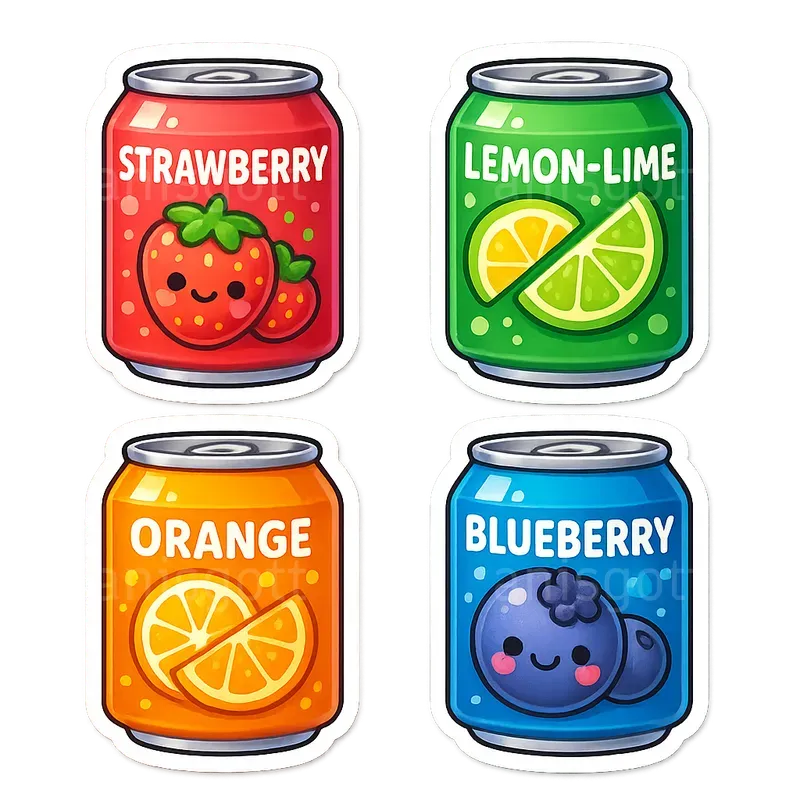 Adorable Kawaii Food Stickers