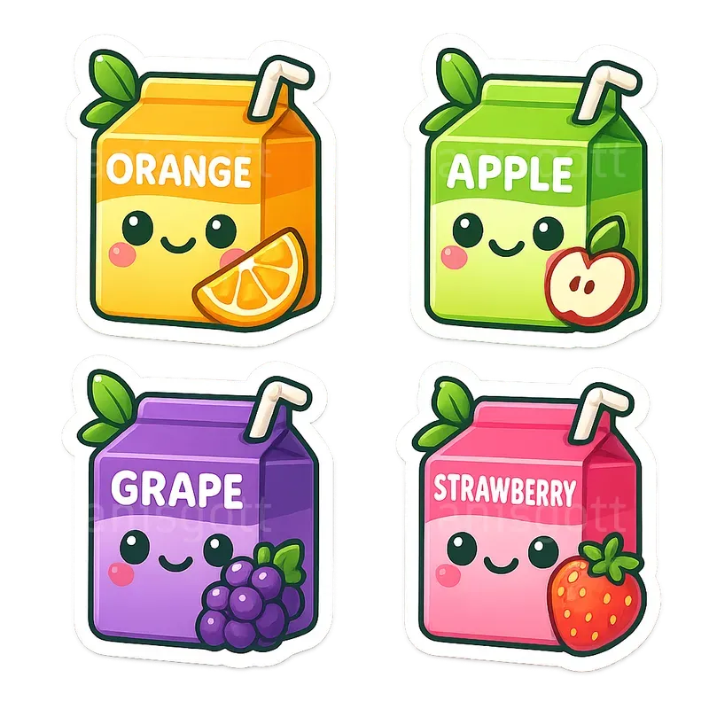 Adorable Kawaii Food Stickers