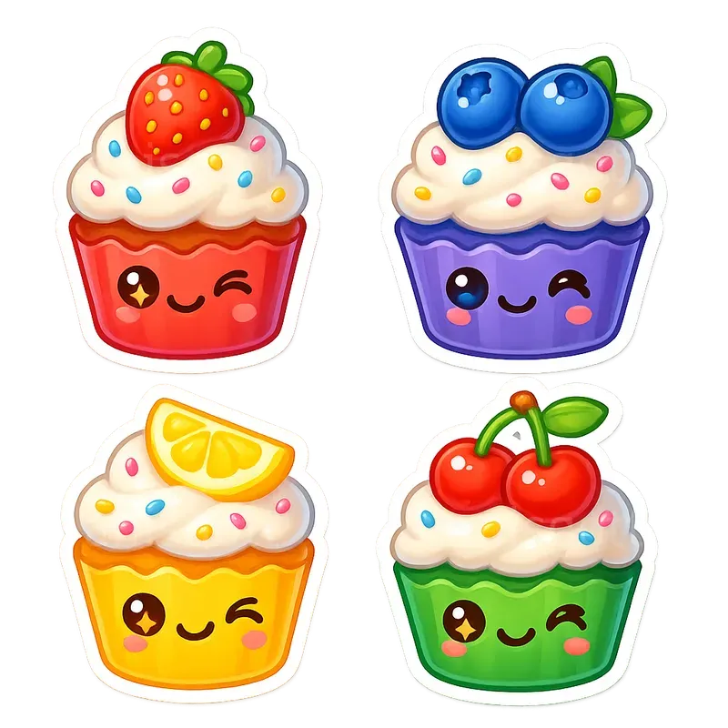 Adorable Kawaii Food Stickers