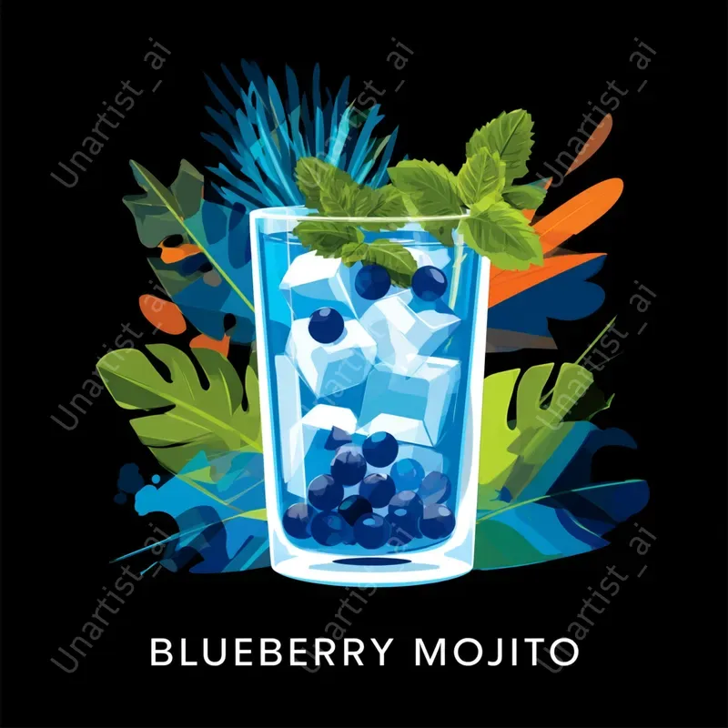 Flat Vector Cocktail Illustration Posters