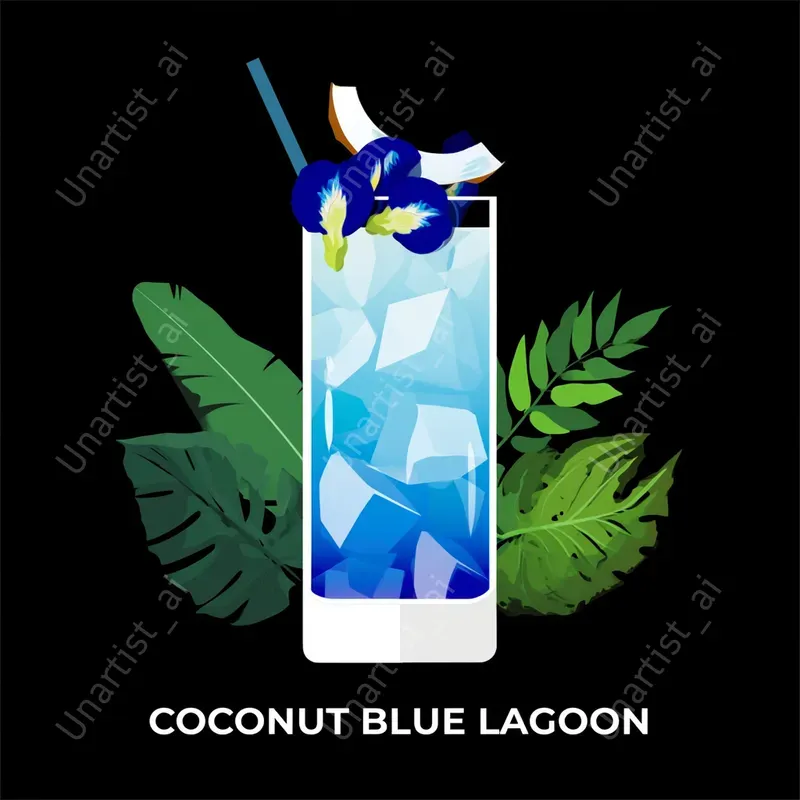 Flat Vector Cocktail Illustration Posters