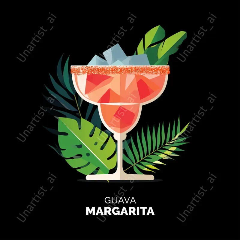 Flat Vector Cocktail Illustration Posters