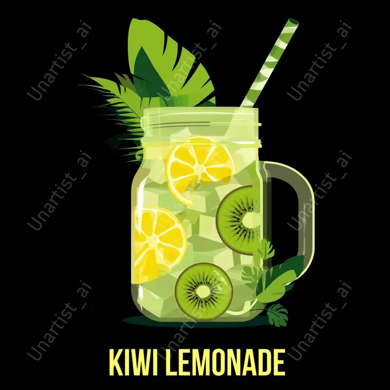 Flat Vector Cocktail Illustration Posters