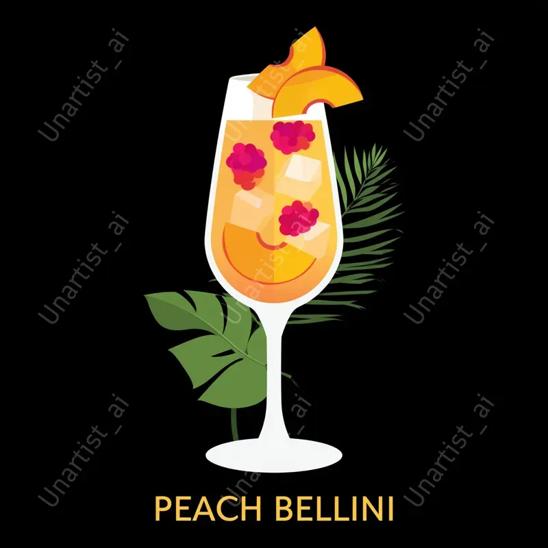 Flat Vector Cocktail Illustration Posters