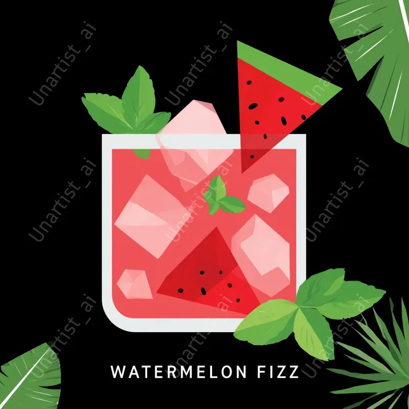 Flat Vector Cocktail Illustration Posters