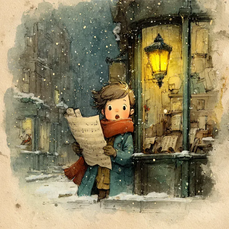 Vintage Christmas Caroler Illustrations
