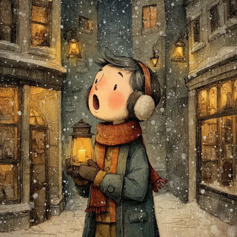 Vintage Christmas Caroler Illustrations