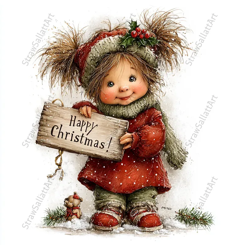 Christmas Tshirt Character Cliparts