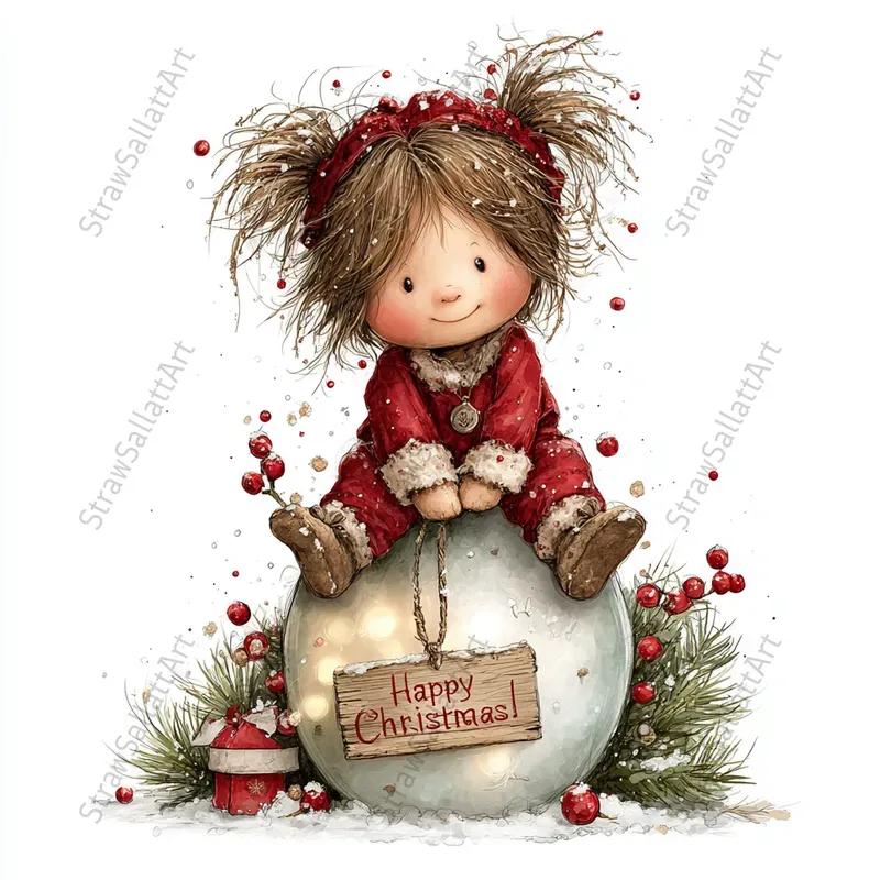 Christmas Tshirt Character Cliparts