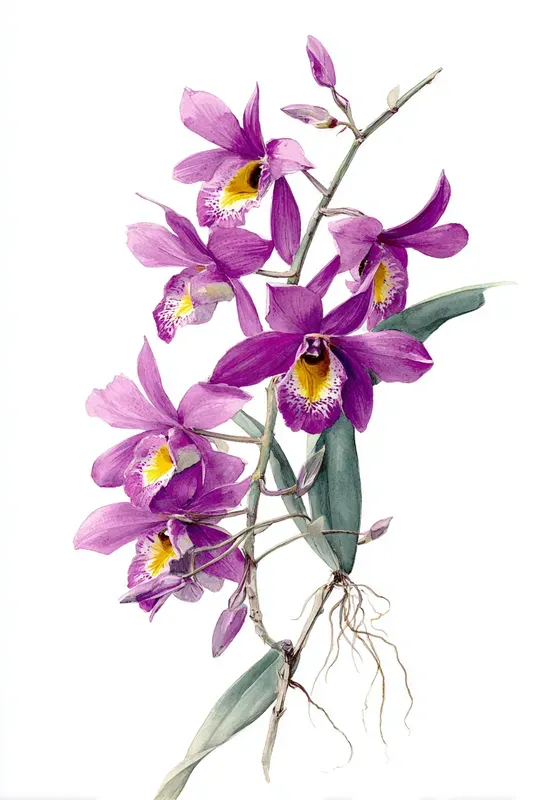 Botanical Watercolor Illustration Genera