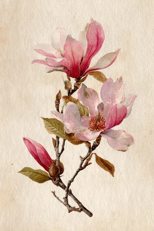 Botanical Watercolor Illustration Genera