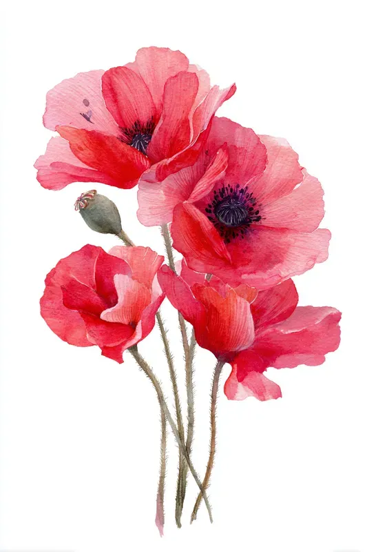 Botanical Watercolor Illustration Genera
