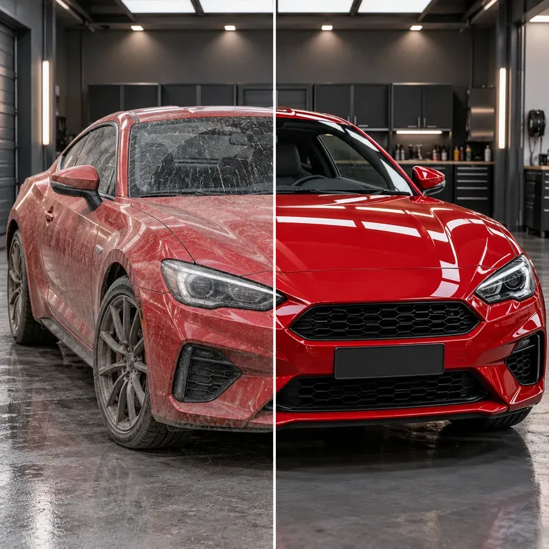 Car Detailing Dirty Vs Clean Ad Images
