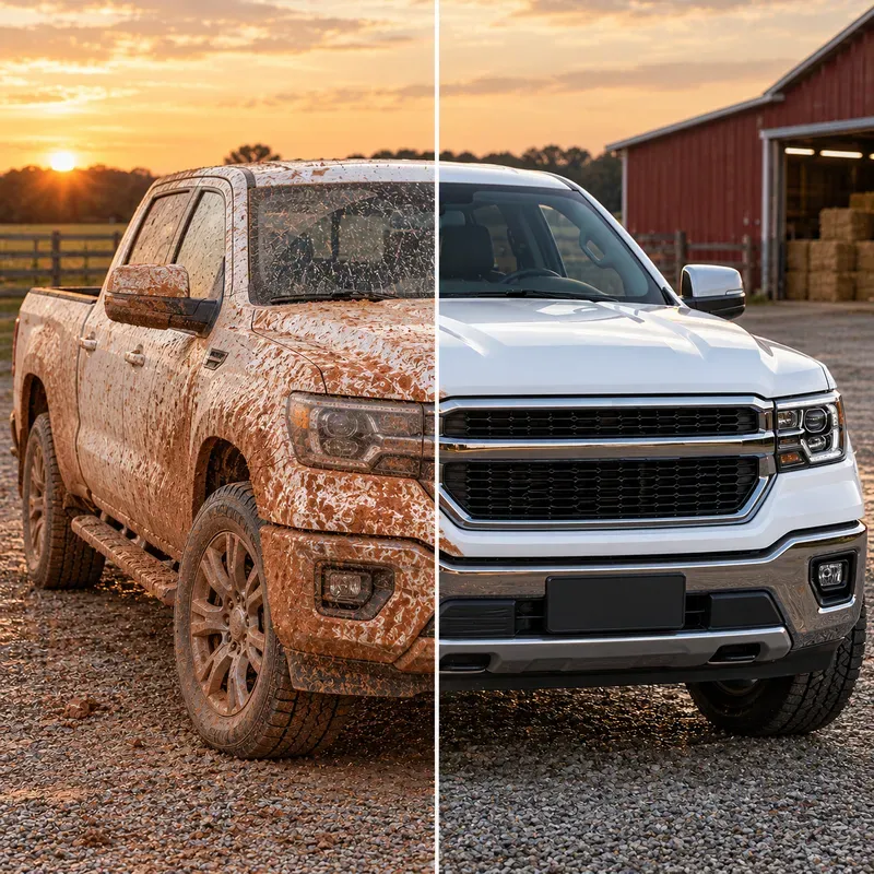 Car Detailing Dirty Vs Clean Ad Images